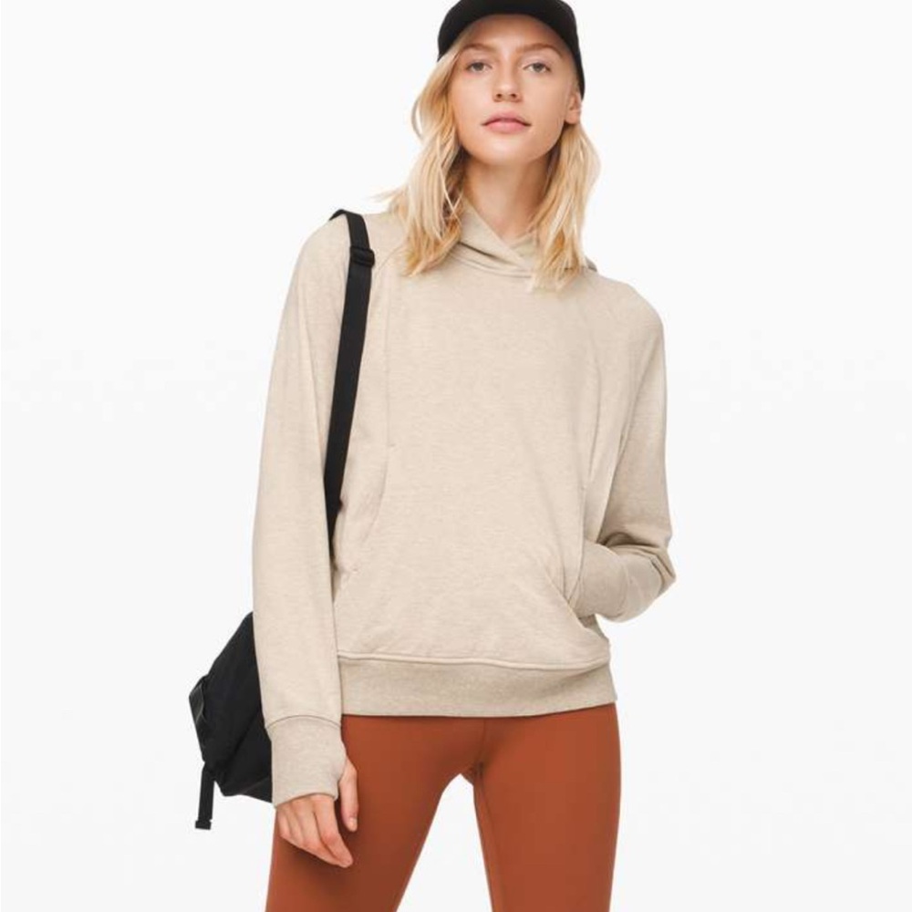 Lululemon Light Beige Women’s Hoodie Sweatshirt - Casual Pullover Top